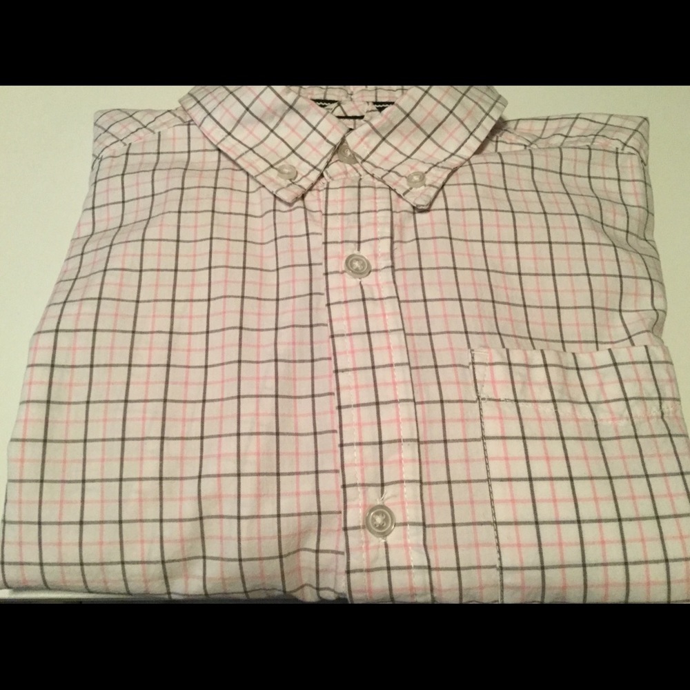Youth LS Plaid Button Down Shirt. Size 14,